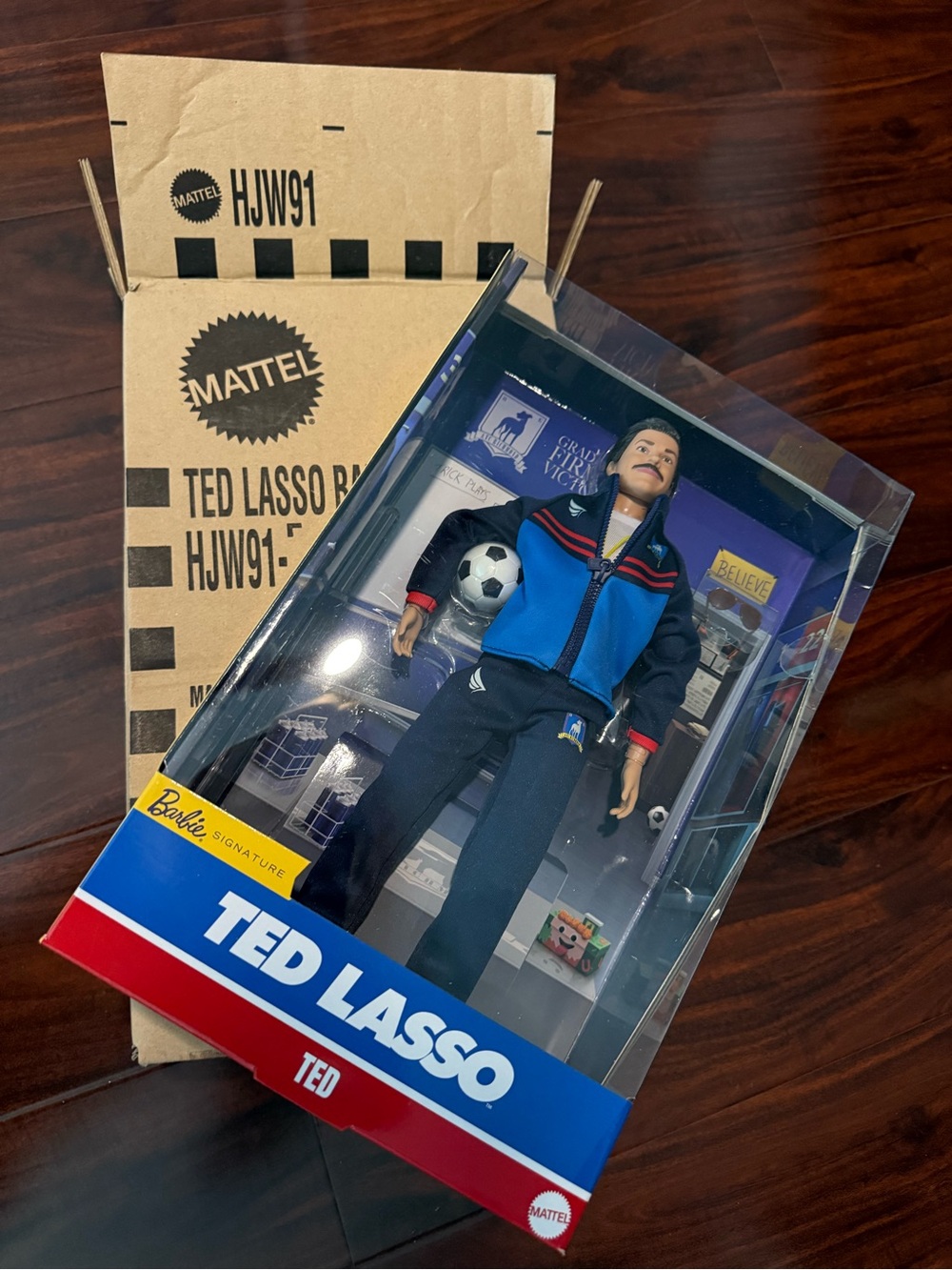 New Barbie Signature Ted Lasso Ken Doll HJW91 NRFB Articulate Possible Body